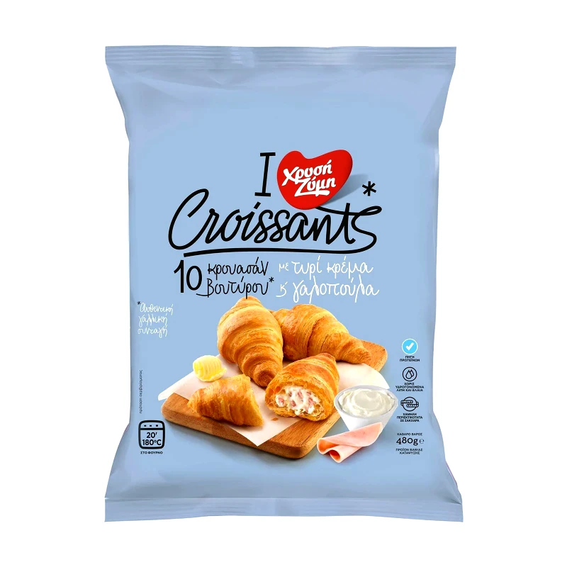 ΧΡΥΣΗ ΖΥΜΗ Κρουασάν Βουτύρου Τυρί Κρέμα Γαλοπούλα 480g