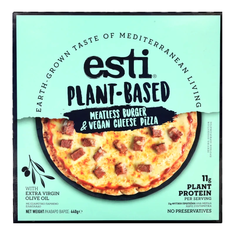 ESTI Πίτσα Vegan Φυτικό Burger & Τυρί 440g
