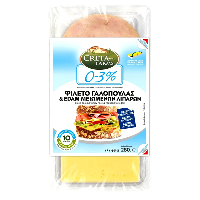 COMBI Σετ Γαλοπούλα Φιλέτο Χωρίς & Τυρί Edam 280g