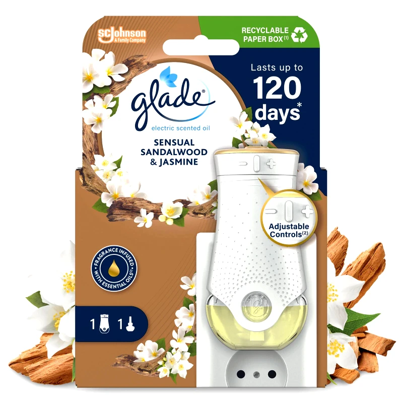 GLADE Αρωματικό Χώρου Ηλεκτρικό Sandalwood & Jasmine Σετ 1 Τεμάχιο