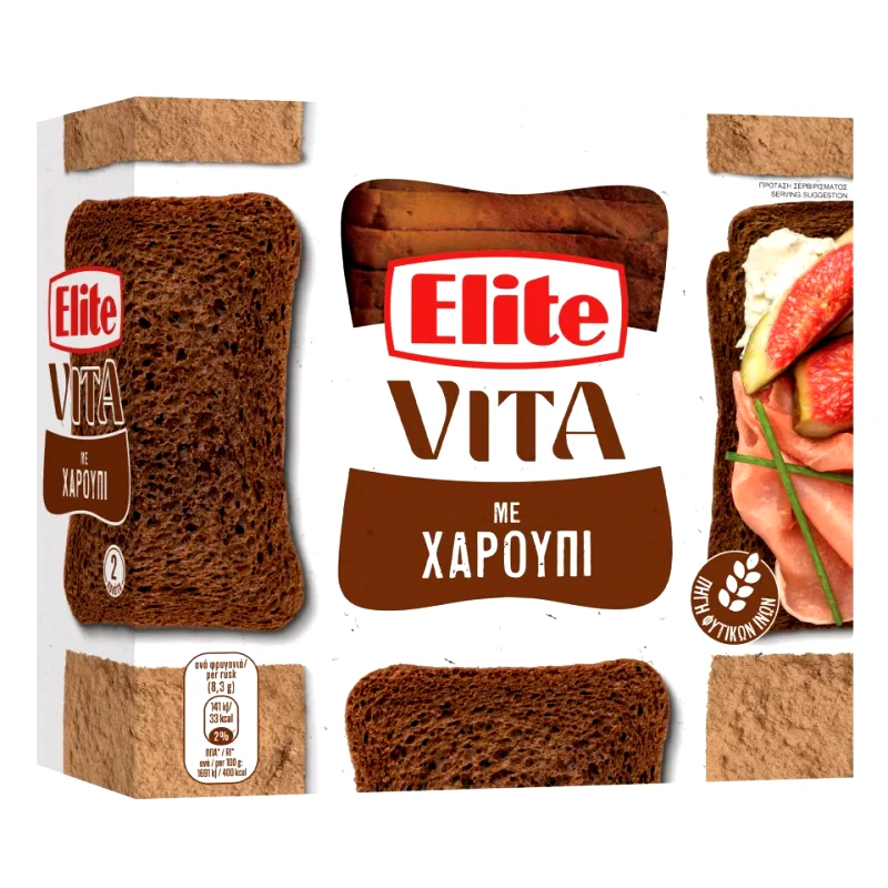 ELITE Φρυγανιές με Χαρούπι 250g