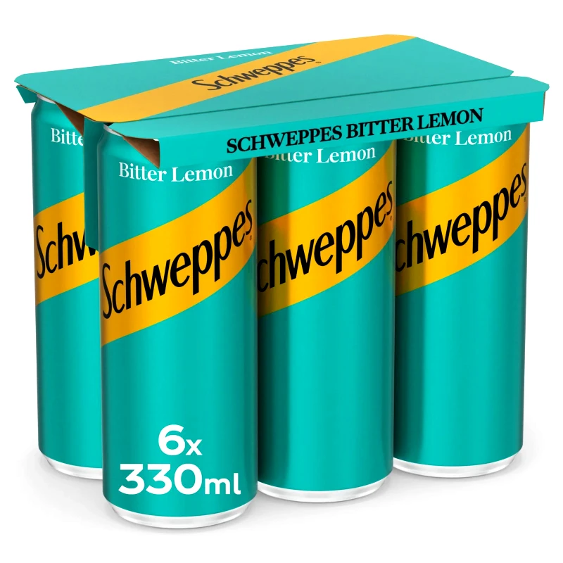 SCHWEPPES Αναψυκτικό Bitter Lemon Κουτί 6x330ml