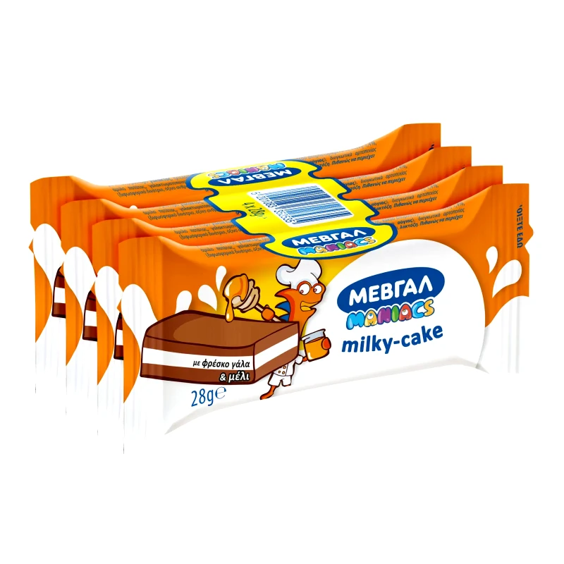 ΜΕΒΓΑΛ Milky Cake Maniacs Μέλι 4x28g