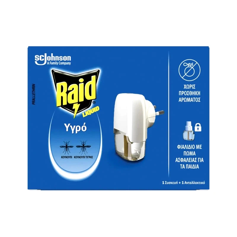 RAID Αντικουνουπικό Υγρό Σετ 30 Νύχτες Συσκευή+Ανταλλακτικό 21ml