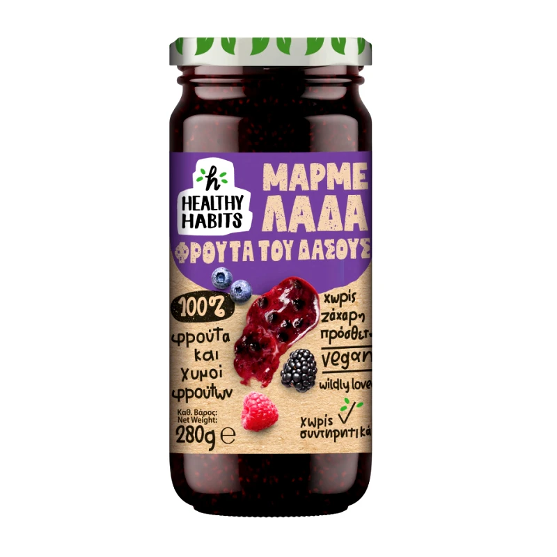 HEALTHY HABITS Μαρμελάδα Φρούτα του Δάσους Vegan 280g