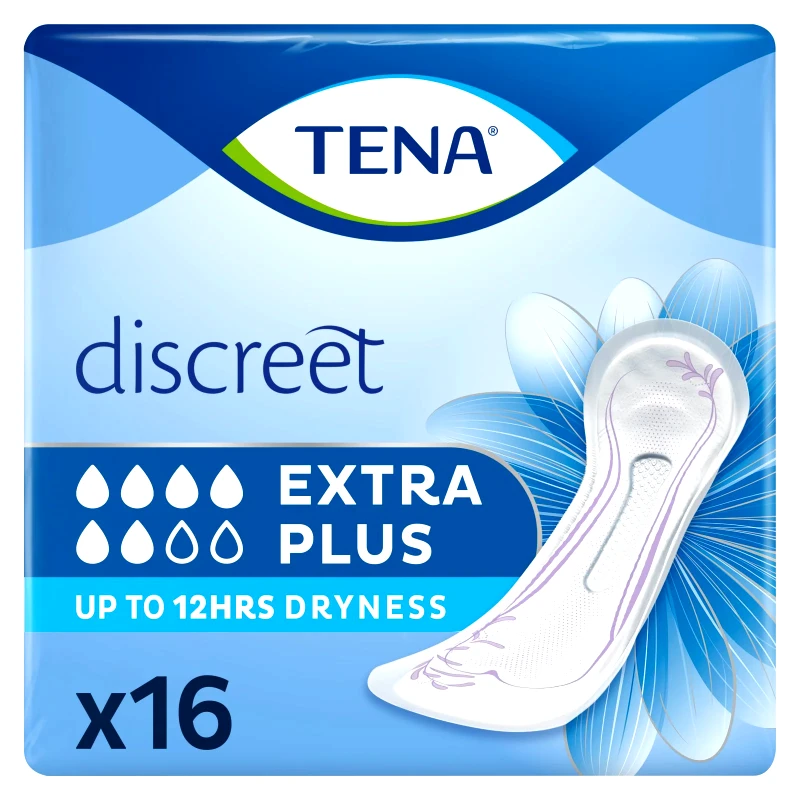 TENA Σερβιέτες Ακράτειας Discreet Extra Plus 16 Τεμάχια