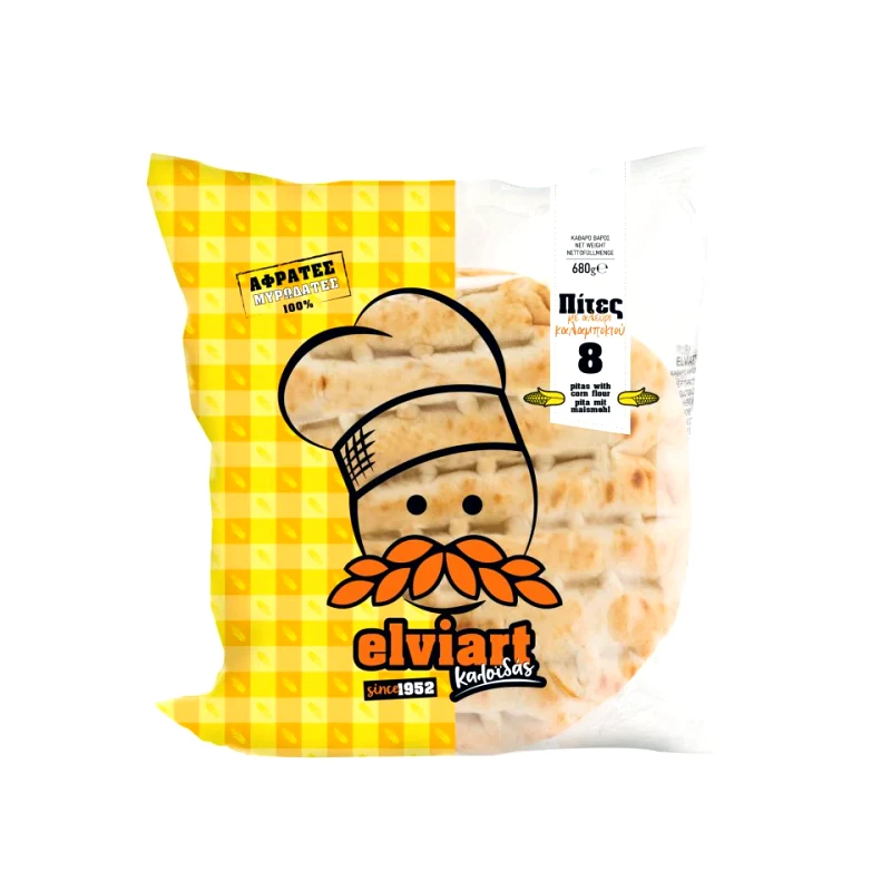 ELVIART Πίτες Με Αλεύρι Καλαμποκιού 680gr