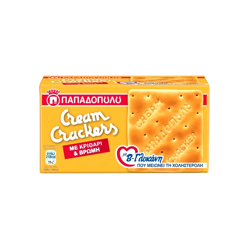 ΠΑΠΑΔΟΠΟΥΛΟΥ Κράκερς Κριθάρι & Βρώμη Β Γλυκάνη 185g