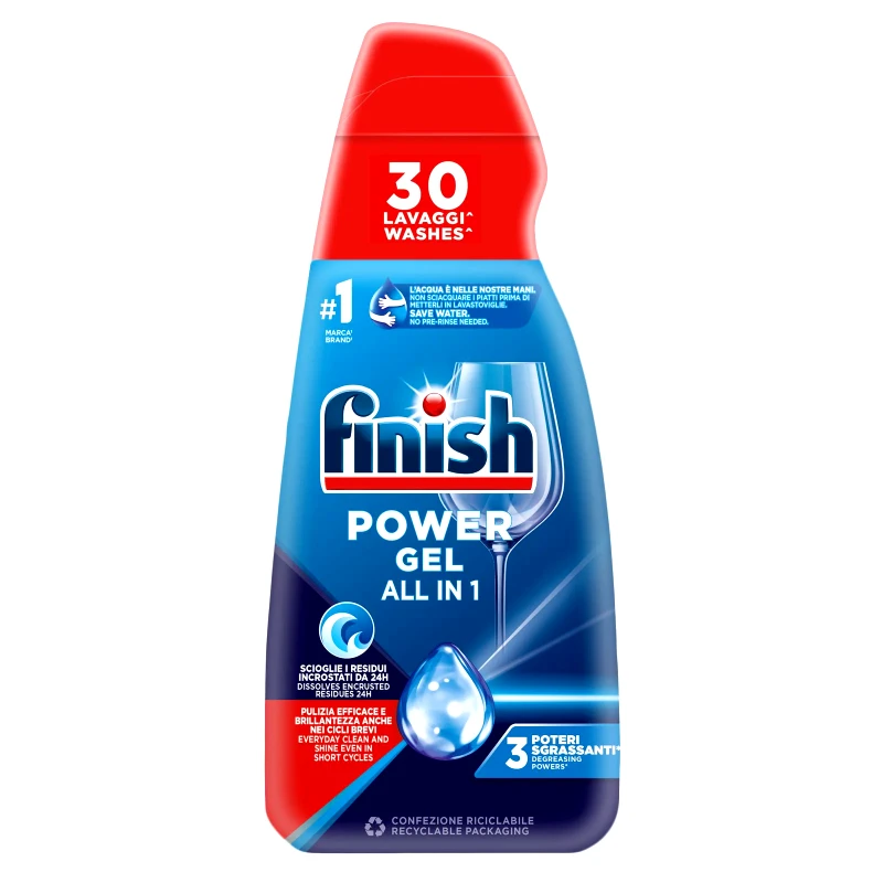 FINISH Απορρυπαντικό Πλυντηρίου Πιάτων All in 1 Max Power Gel Fresh 600ml
