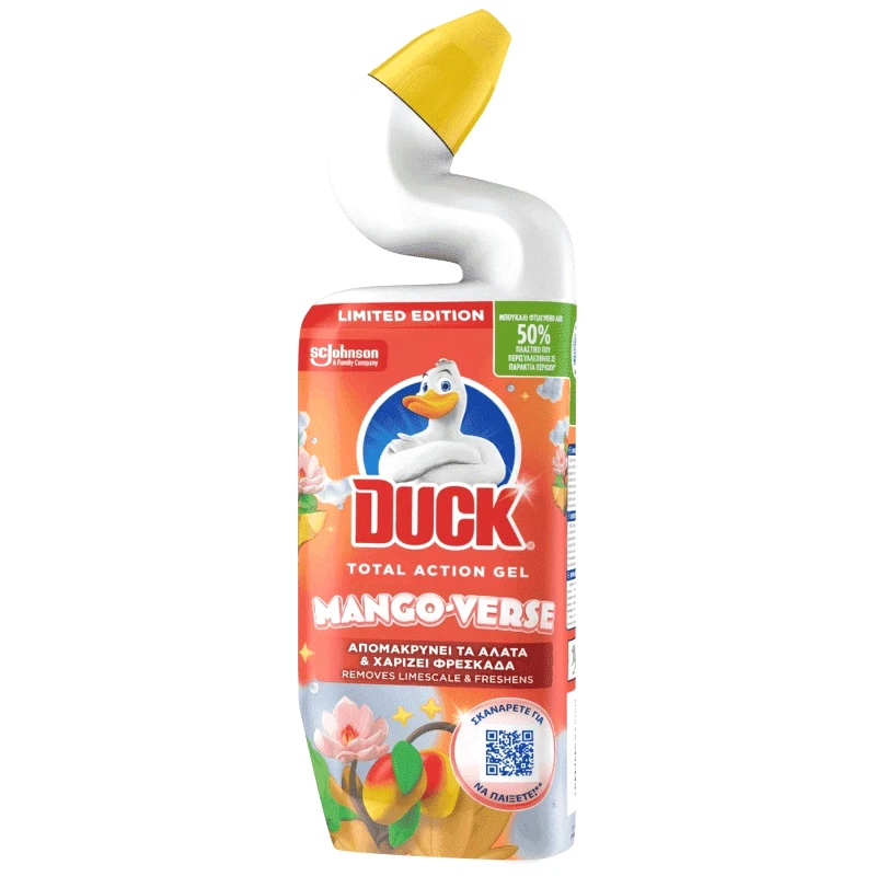 DUCK Υγρό Καθαριστικό Λεκάνης Total Action Gel Mango Verse 750ml