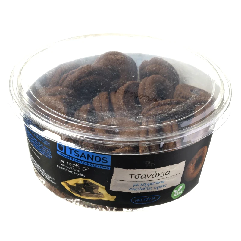 ΤΣΑΝΑΚΙΑ Κουλούρια Κομμάτια Σοκολάτας Υγείας 300g