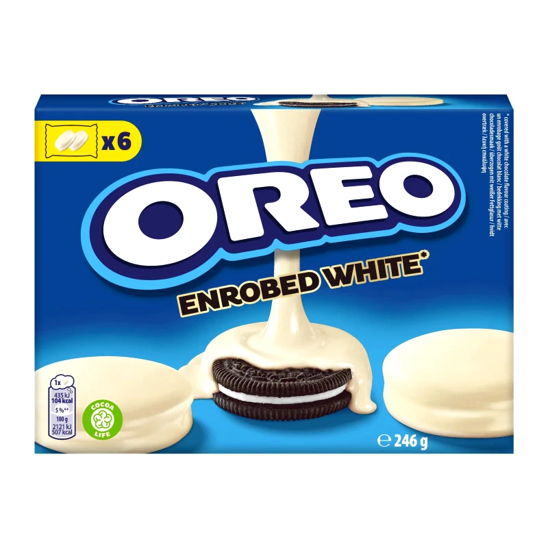 OREO Μπισκότα Γεμιστά Επικάλυψη Λευκή Σοκολάτα 246g