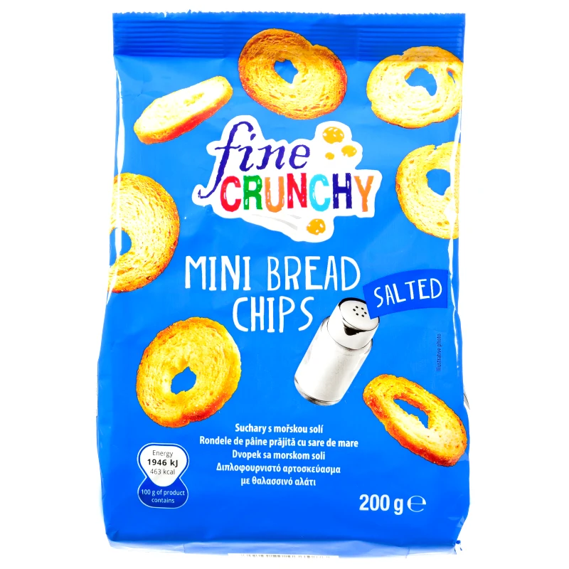 FINE CRUNCHY Mini Bread Chips Αλάτι 200g