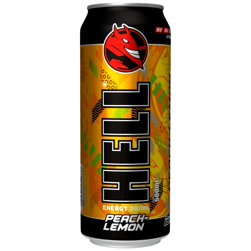 HELL Ενεργειακό Ποτό Peach Lemon 500ml