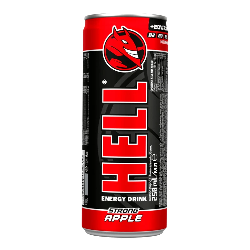 HELL Ενεργειακό Ποτό Strong Apple Κουτί 250ml