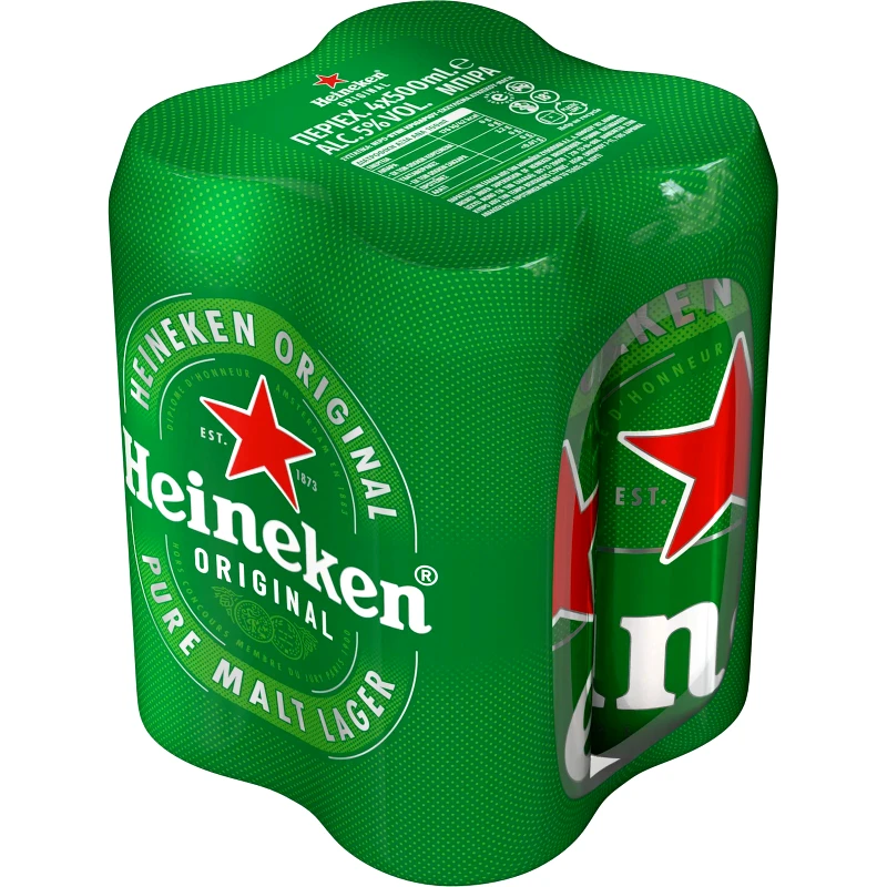 HEINEKEN Μπύρα Lager Κουτί 4x500ml