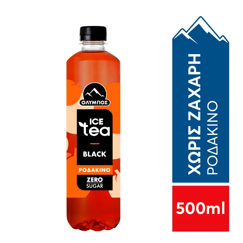 ΟΛΥΜΠΟΣ Ice Tea Μαύρο Τσάι Zero Ροδάκινο 500ml