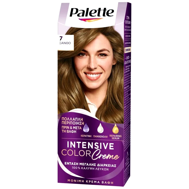 PALETTE Βαφή Μαλλιών Intensive Color 7 Ξανθό 1 Τεμάχιο