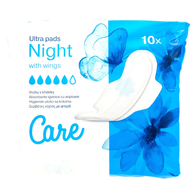 CARE Σερβιέτες Ultra Night 10 Τεμάχια