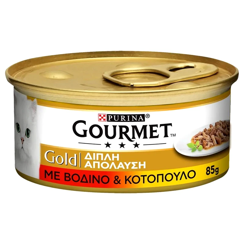 GOURMET Γατοτροφή Βοδινό & Κοτόπουλο 85g