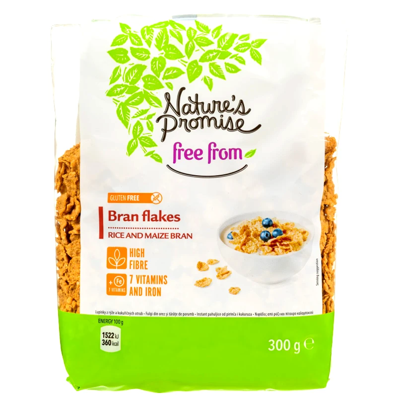 NATURES PROMISE BIO Νιφάδες Bran Flakes 300g