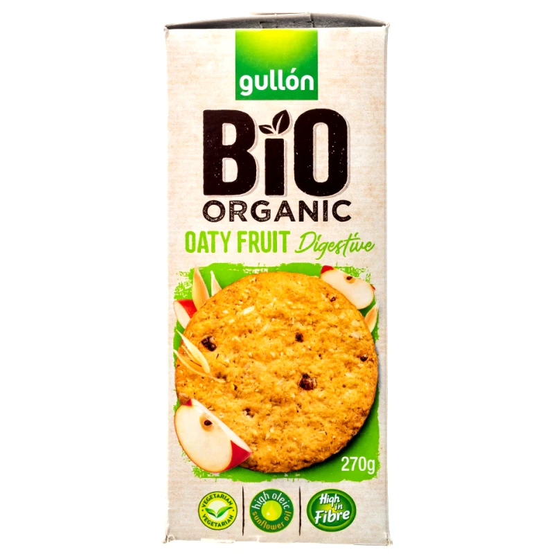 GULLON Μπισκότα Digestive Bio Βρώμη & Φρούτα 270g