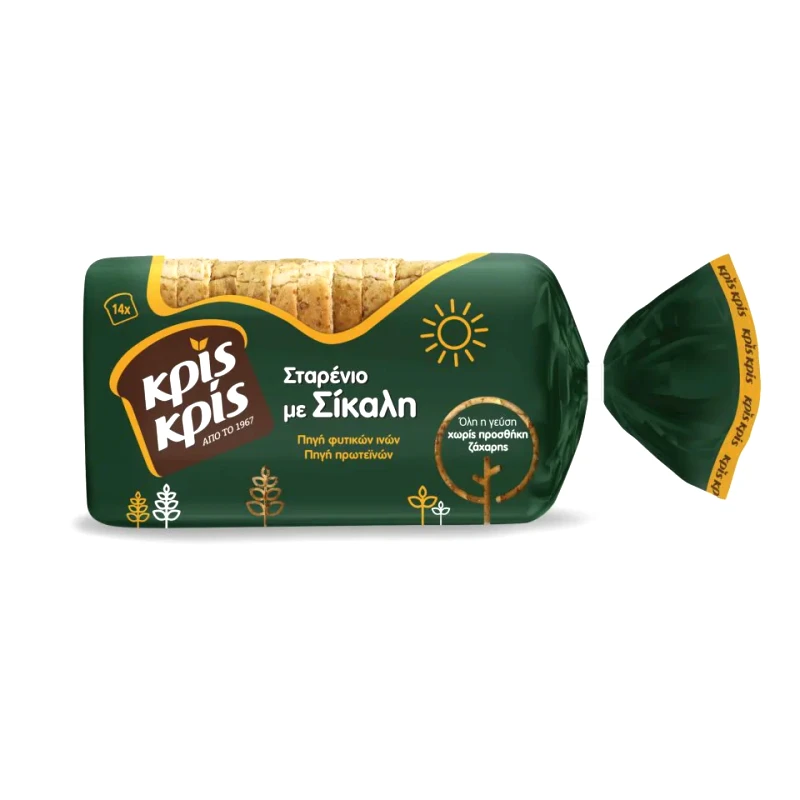 ΚΡΙΣ ΚΡΙΣ Ψωμί Τόστ Σταρένιο με Σίκαλη 360g