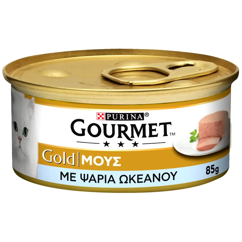 GOURMET Γατοτροφή Μους Με Ψάρια Του Ωκεανού 85 gr