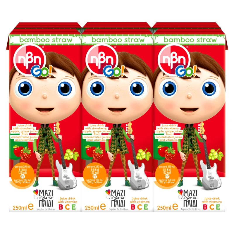 HBH GO Φρουτοποτό Red 6x250ml