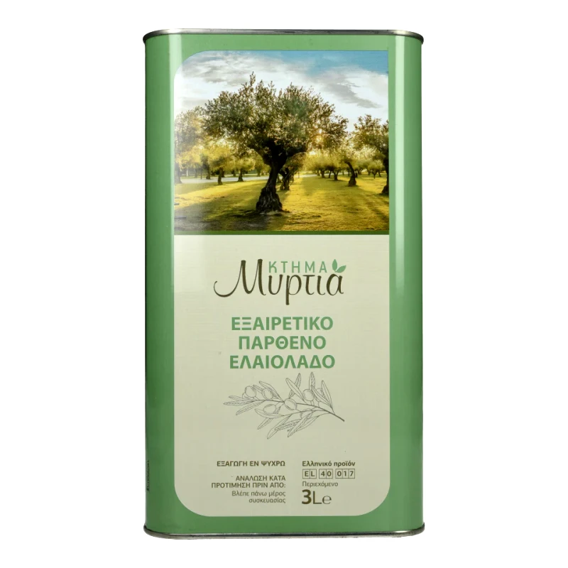 ΚΤΗΜΑ ΜΥΡΤΙΑ Ελαιόλαδο Εξαιρετικό Παρθένο Κτήμα Μυρτιά 3lt