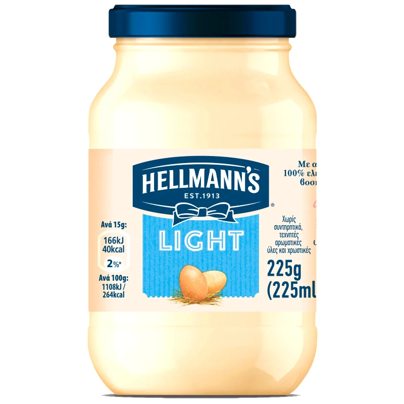 HELLMANN'S Μαγιονέζα Light 225 gr