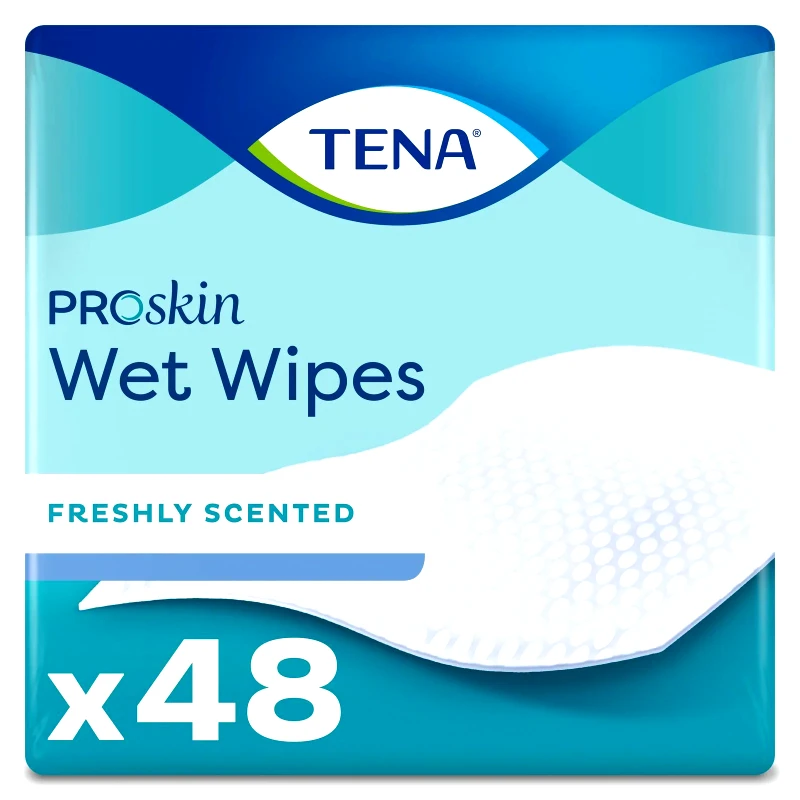 TENA Υγρά Μαντηλάκια 30x20cm 48 Τεμάχια