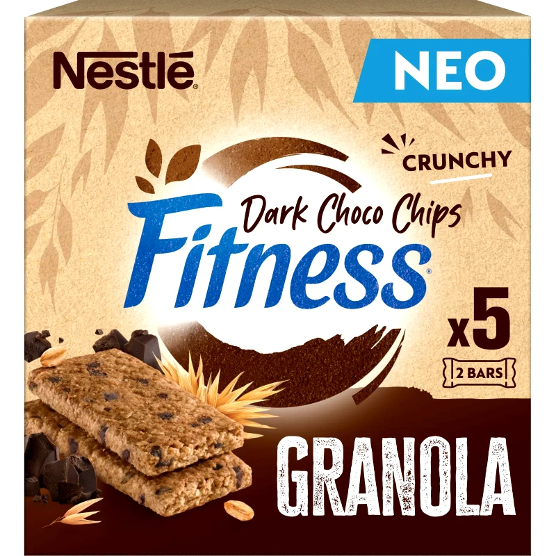 FITNESS Μπάρες Δημητριακών Granola Σοκολάτα 5x38g