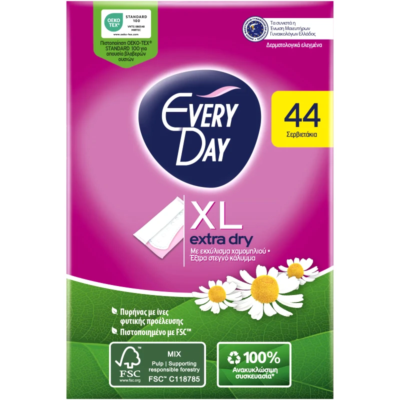 EVERY DAY Σερβιετάκια Extra Dry Extra Long 44 Τεμάχια