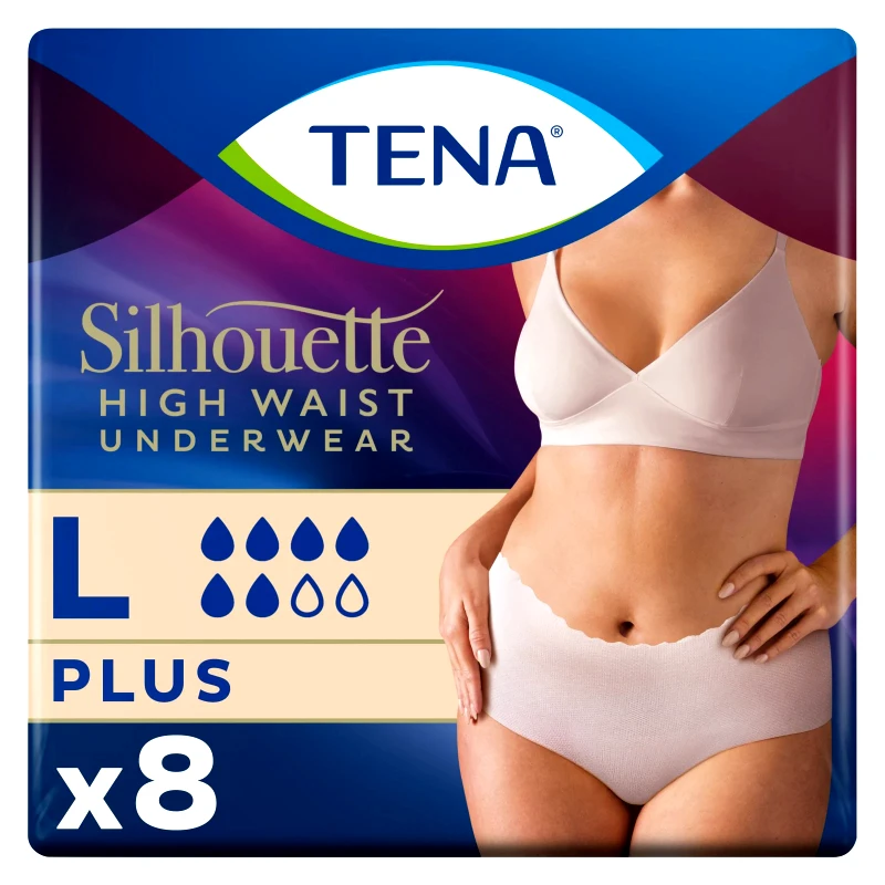 TENA Εσώρουχα Ακράτειας Silhouette Plus Creme Large 8 Τεμάχια