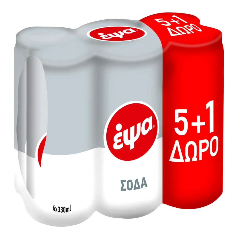 ΕΨΑ Σόδα Κουτί 330ml 5+1 Δώρο