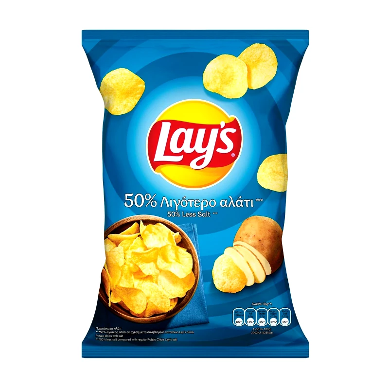LAYS Τσιπς . 50% Λιγότερο Αλάτι