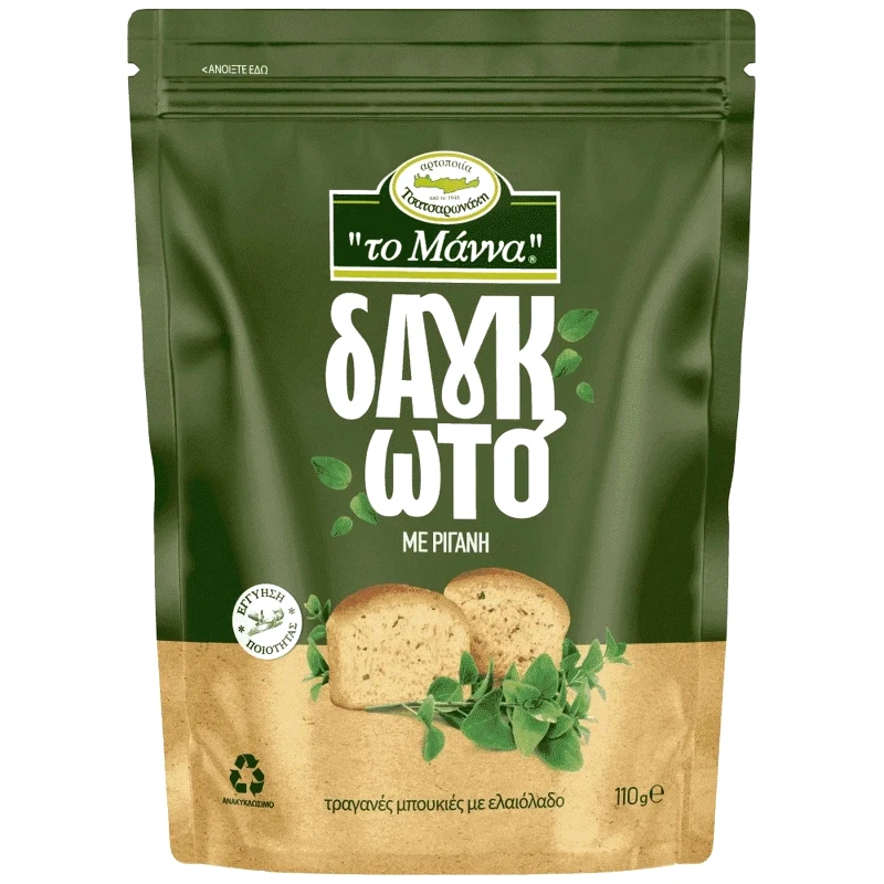 ΜΑΝΝΑ Παξιμάδι Δαγκωτό Ρίγανη 110g