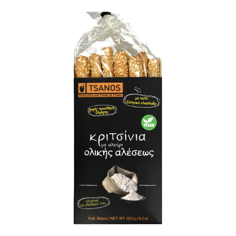 ΤΣΑΝΟΣ Κριτσίνια Ολικής Άλεσης 120g