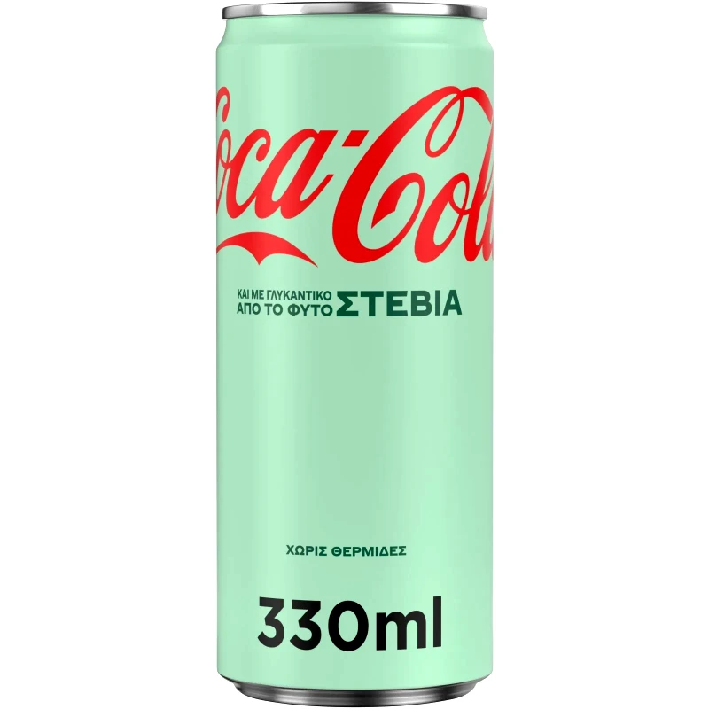 COCA COLA Αναψυκτικό Cola Στέβια Κουτί 330ml