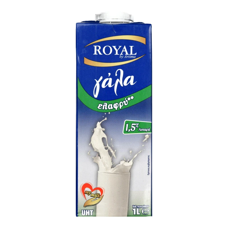 ROYAL Γάλα Μακράς Διάρκειας Ελαφρύ 1lt