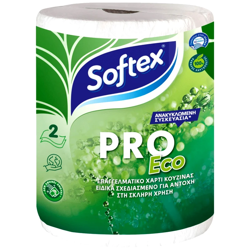 SOFTEX Χαρτί Κουζίνας Pro Eco 2 Φύλλα 433g