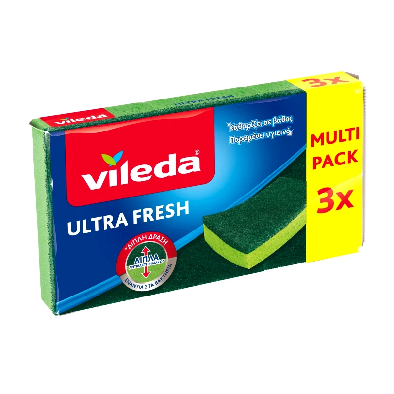 VILEDA Σφουγγαράκια Κουζίνας Ultra Fresh 3 Τεμάχια