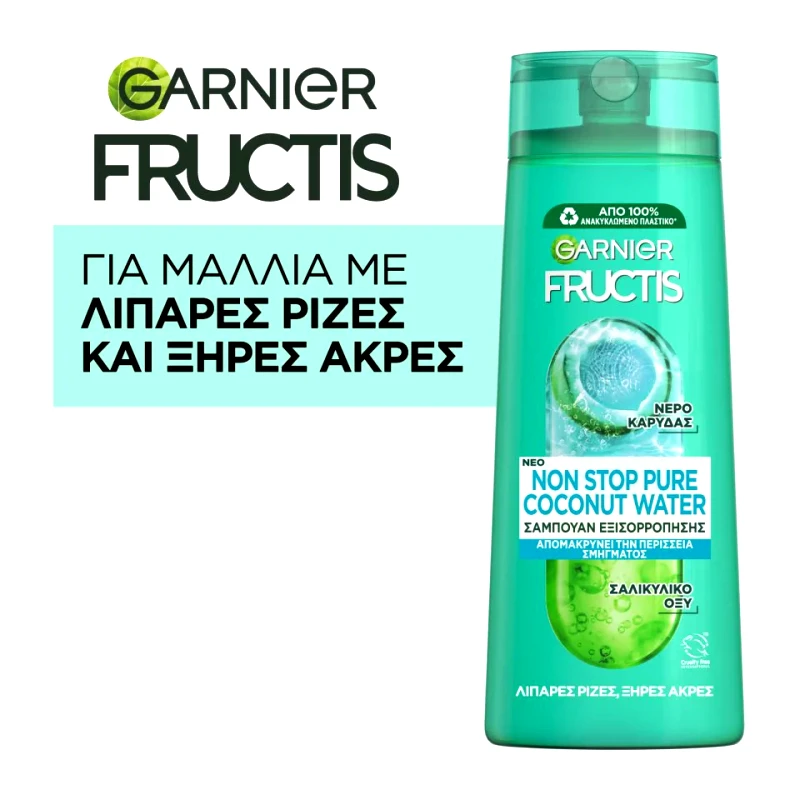 FRUCTIS Σαμπουάν Coconut Water Λιπαρά Μαλλιά 400ml