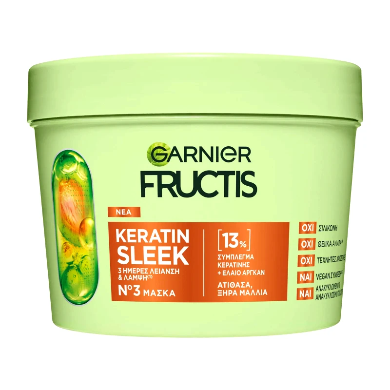 FRUCTIS Μάσκα Λείανσης Keratin Sleek 370ml