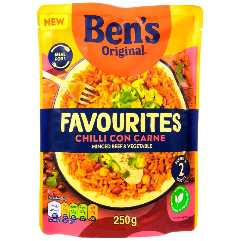 BEN'S Ρύζι Favourites Chilli Con Carne 250g