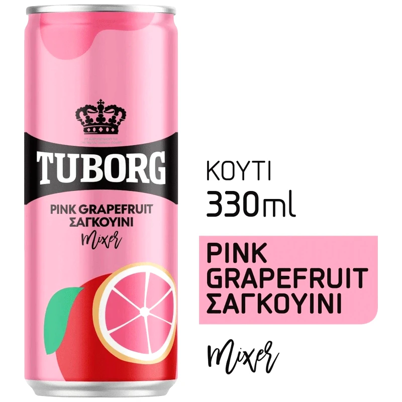 TUBORG Αναψυκτικό Pink Grapefruit Σαγκουίνι Κουτί 330ml