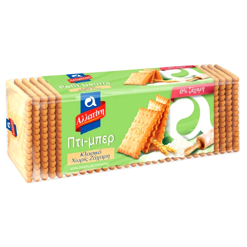 ΑΛΛΑΤΙΝΗ Μπισκότα Πτι Μπερ Χωρίς Ζάχαρη 225g