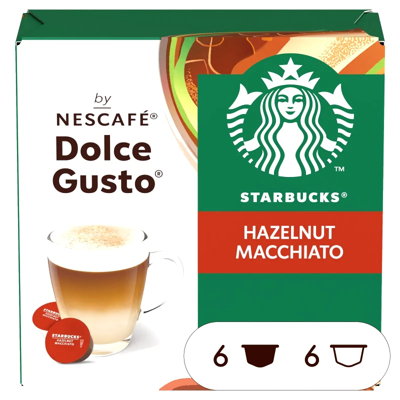 STARBUCKS Κάψουλες Καφέ Dolce Gusto Hazelnut Macchiato 123g