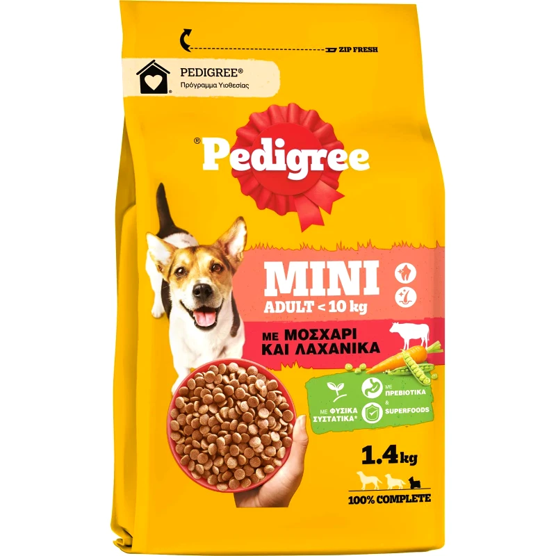 PEDIGREE Σκυλοτροφή Adult Mini Μοσχάρι 1.4 Kg
